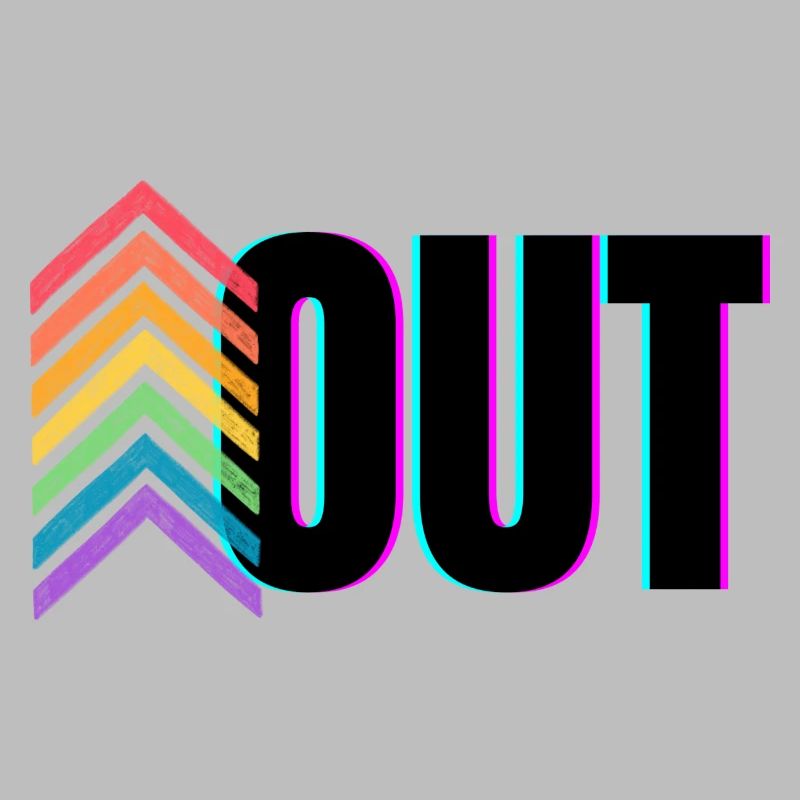 Pride Rainbow Logo Out