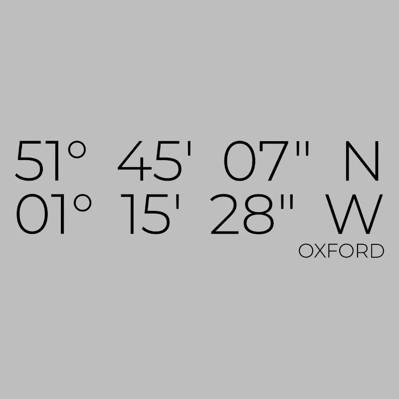 Coordinates Oxford England