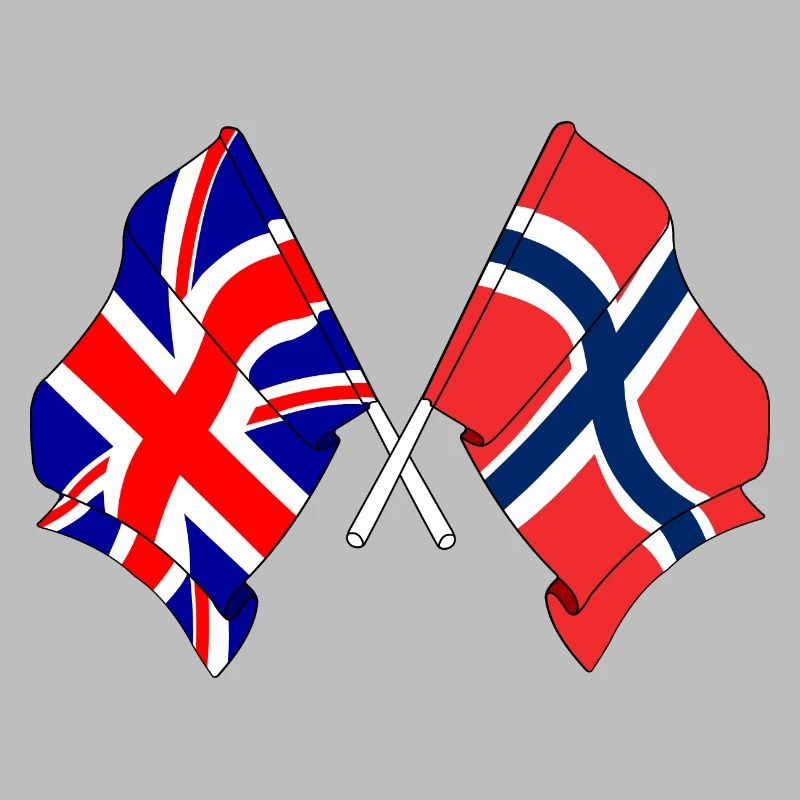 Drapeau Angleterre, drapeau Norvège
