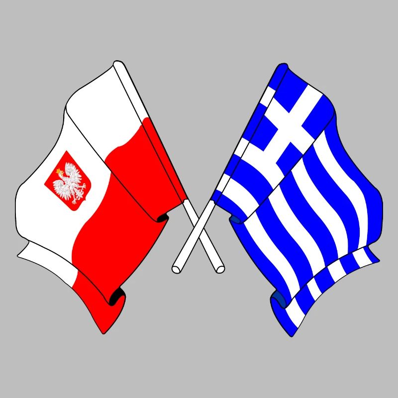 Drapeau Pologne, drapeau Grèce