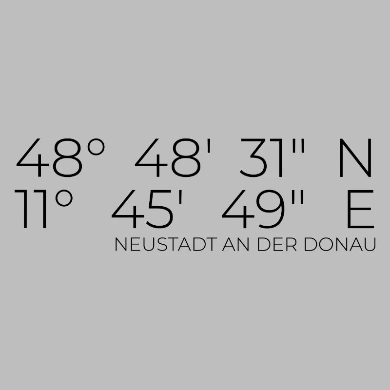 Coordinates Neustadt an der Donau
