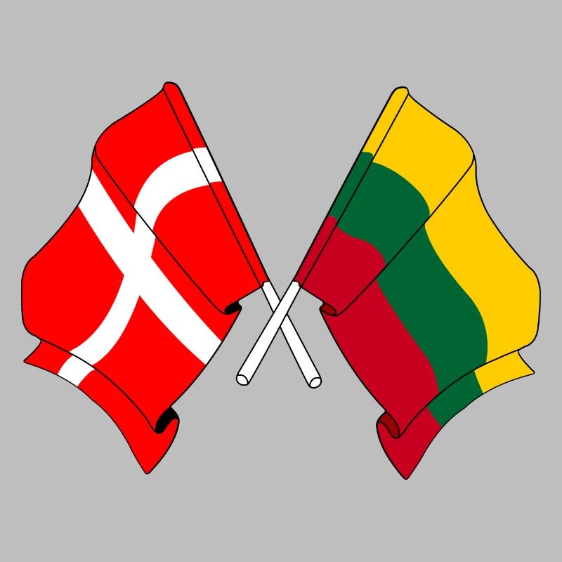 Drapeau Danemark, drapeau Lituanie