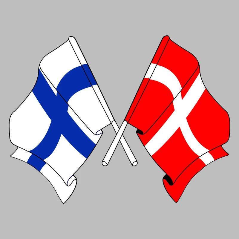 Drapeau Finlande, drapeau Danemark