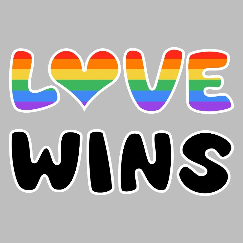 Liebe siegt im Regenbogen-Design