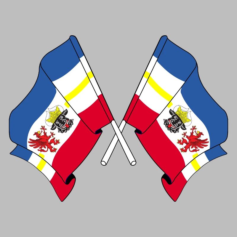 Two flags Mecklenburg Vorpommern