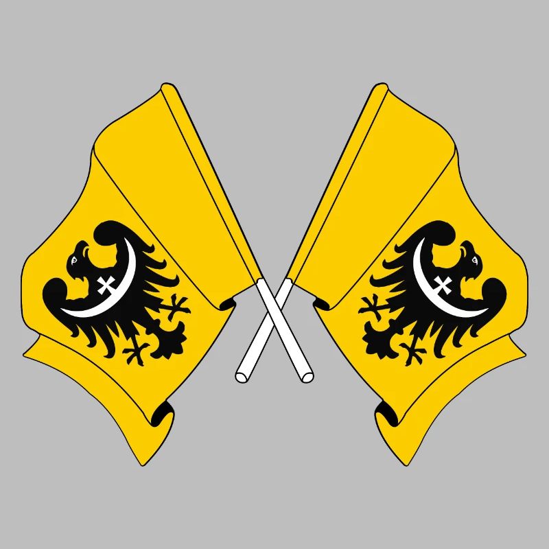 Two flags Lower Silesia