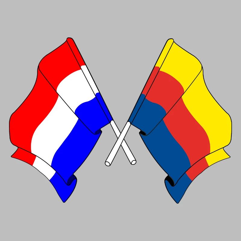 Drapeau Pays-Bas, drapeau Hollande du Nord croisé
