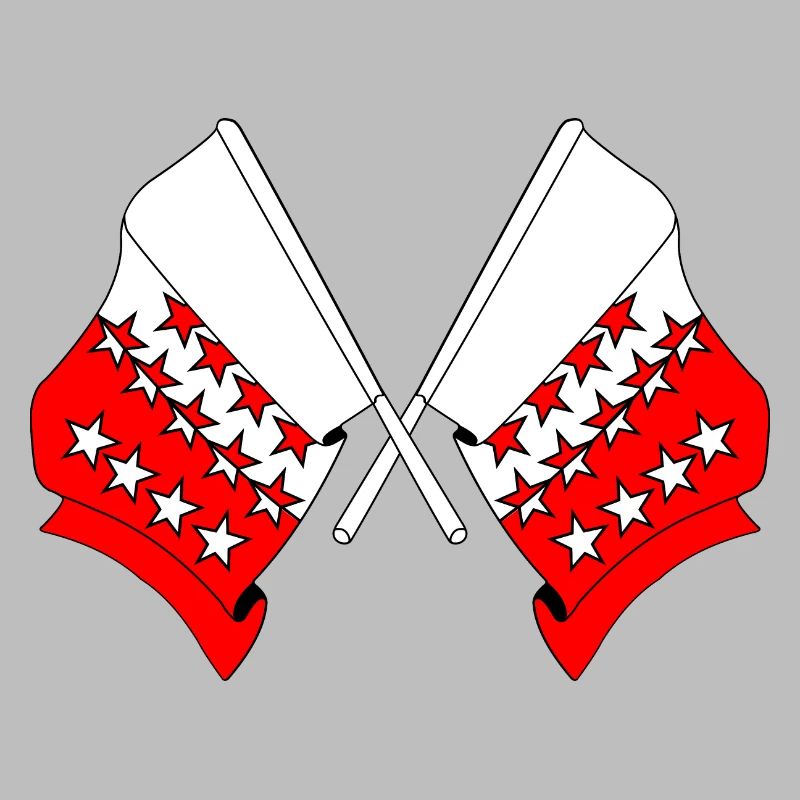 Deux drapeaux Valais, Suisse