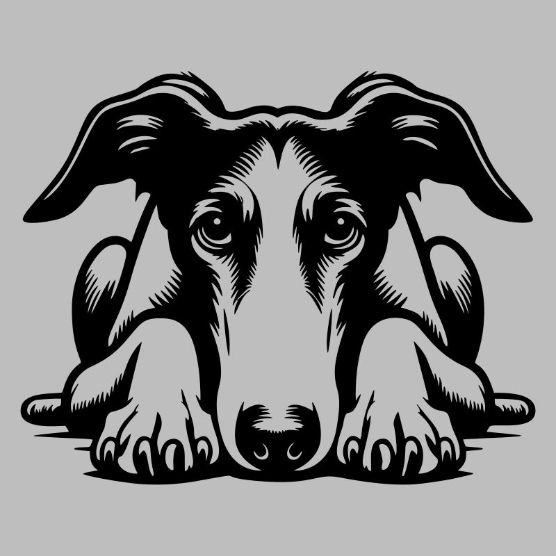 Galgo Head with Paws