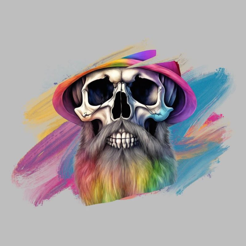 Bunte Regenbogen-Totenkopf-Designe