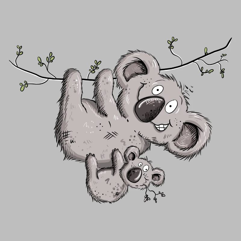 Drolliger Koala Bär Mit Koala Baby