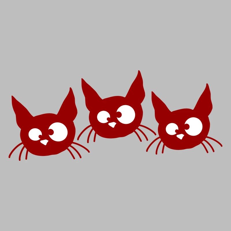 Three Cats Squint Funny 3 Crazy Grimaces