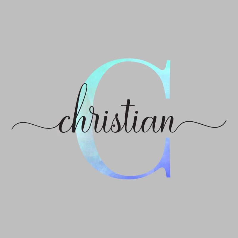 C| Monogramme | Nom | Chrétien| Aquarelle