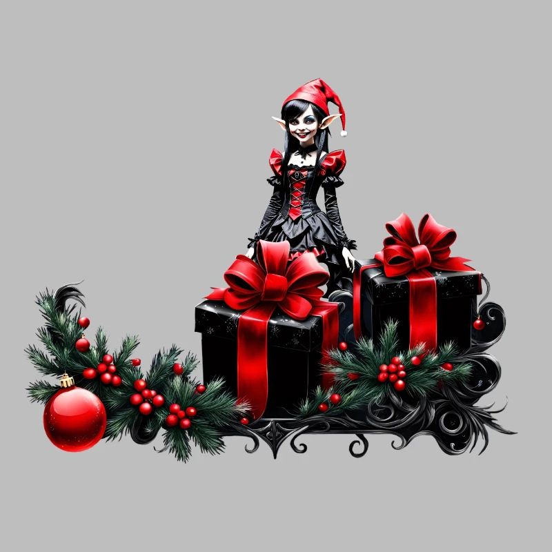 Cute Gothic Christmas Elf