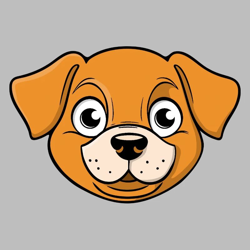 Image joyeuse de la tête d’un chien