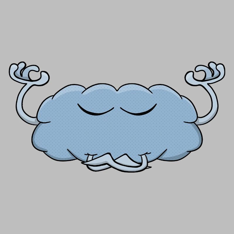 Nuage mignon méditant