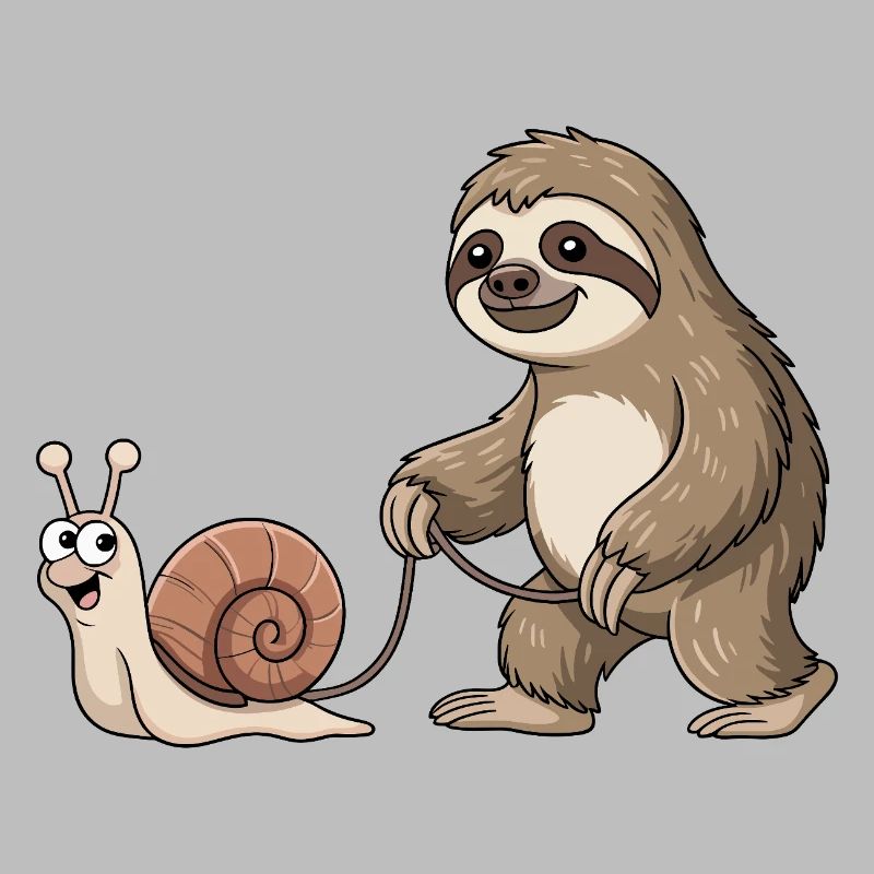 Sloth and snail