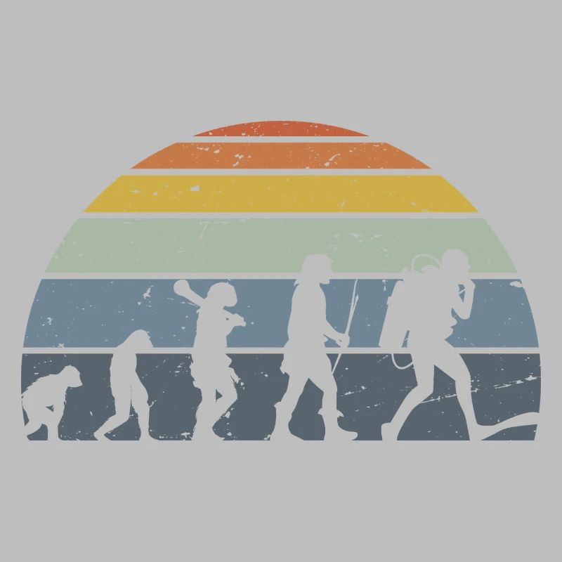 Evolution of Humanity Silhouette Design