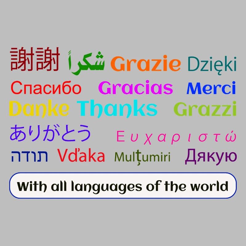 Multilinguales Dankeschön Muster