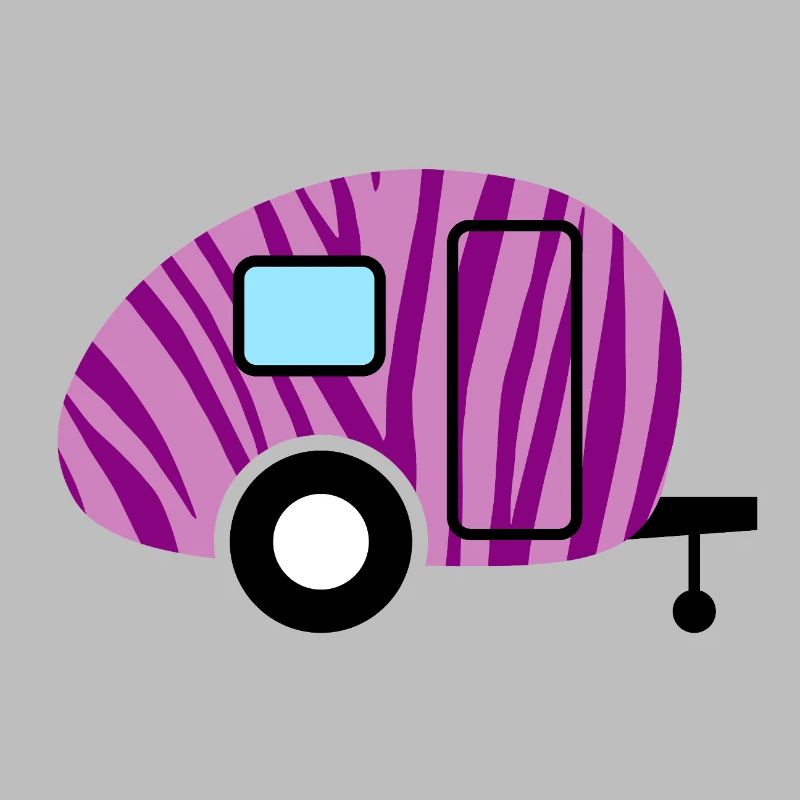 Caravan Caravan Zebra Camping Camper Pattern Fan