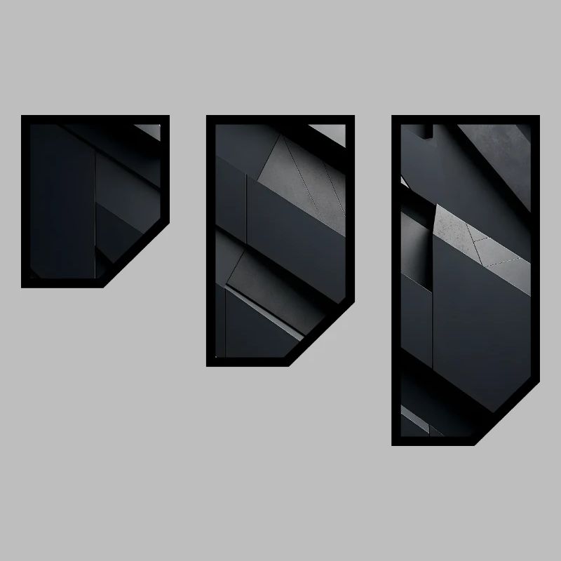 Geometric Dark Facade Pattern