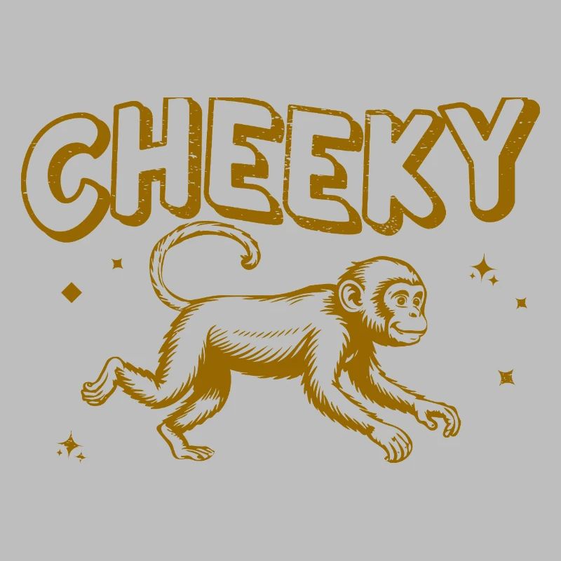 Illustration de singe effronté ludique