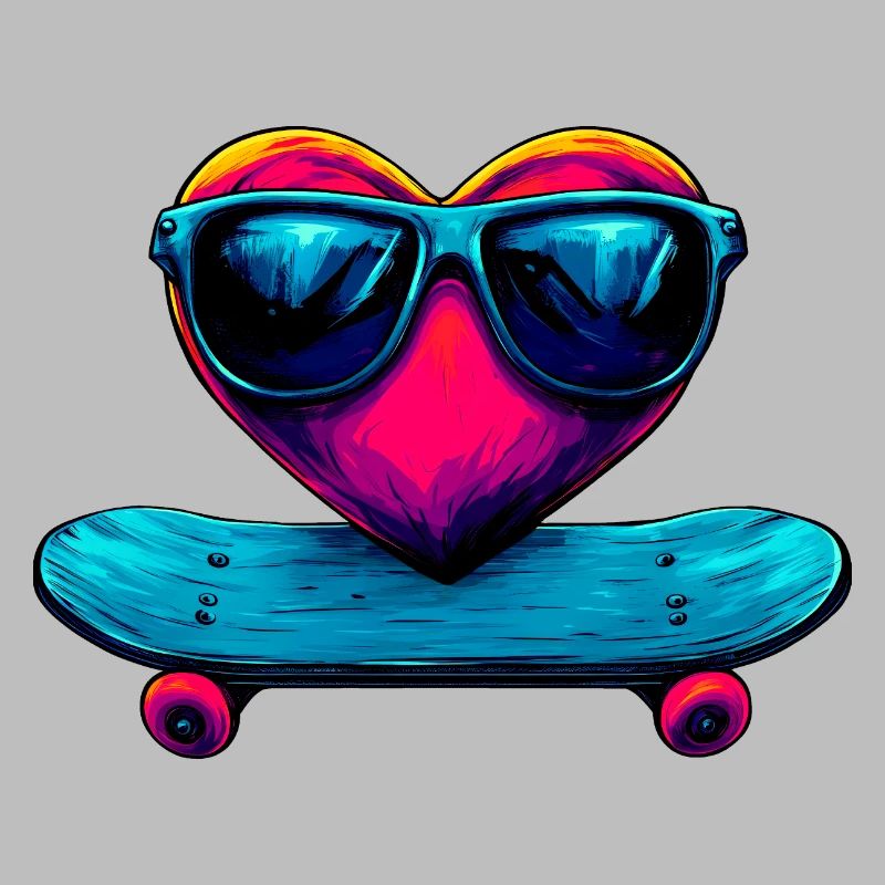 Skateboarder Herz