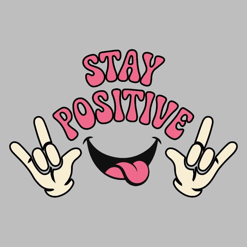Playful Positive Vibes Typography Design