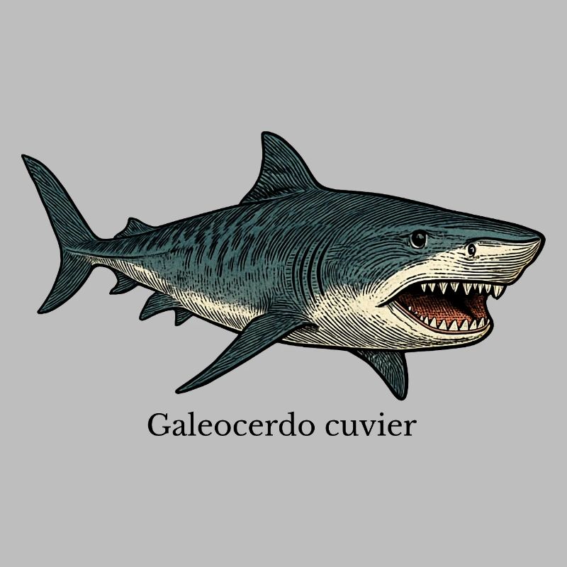 Galeocerdo cuvier tiger shark design