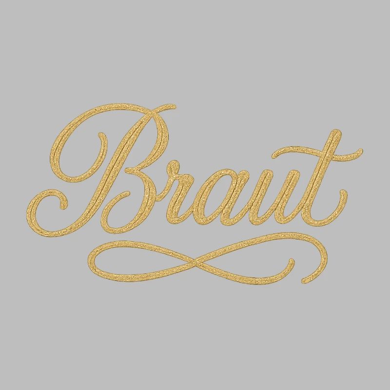 BRAUT Lettrage élégant brodé doré