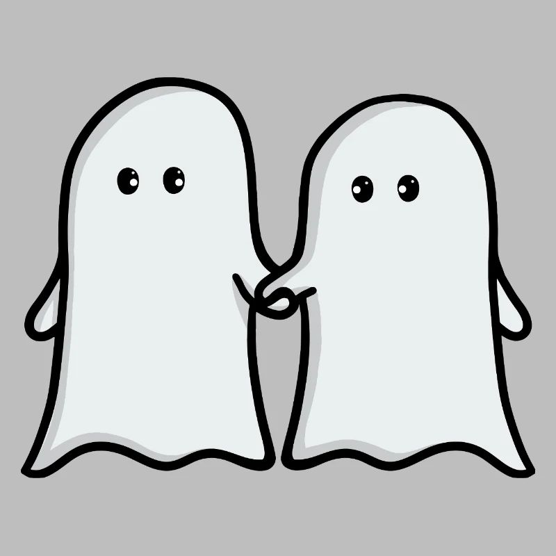 Cute Ghost Duo Illustration
