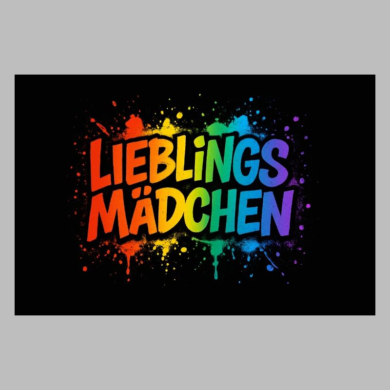 Lieblingsmädchen – Buntes Graffiti mit Farbspritze