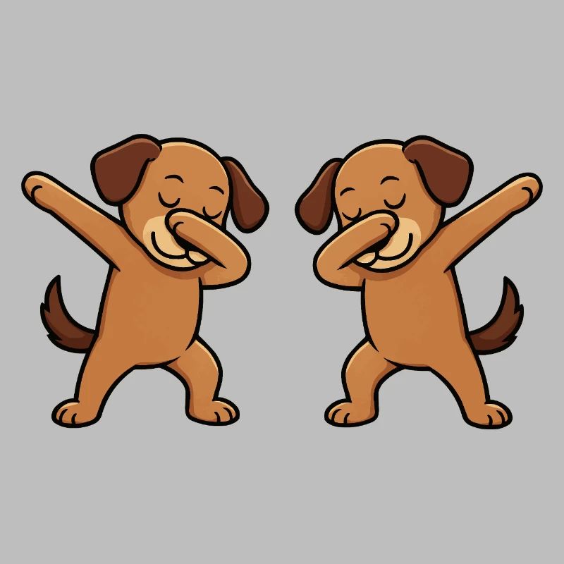 Bande dessinée de dabbing de chien