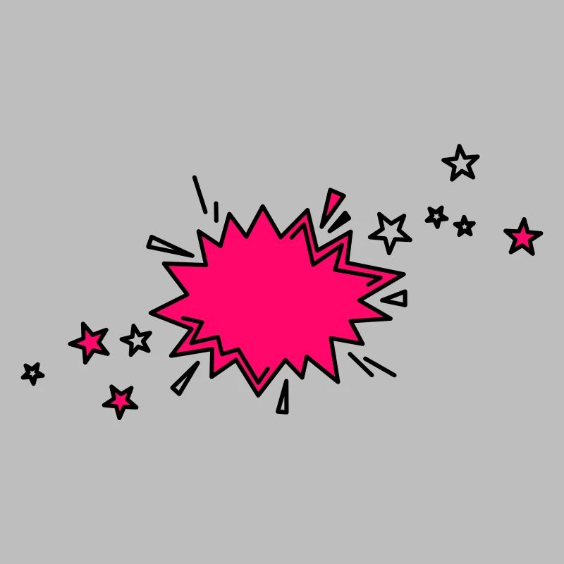 Comic Element in schwarz und pink