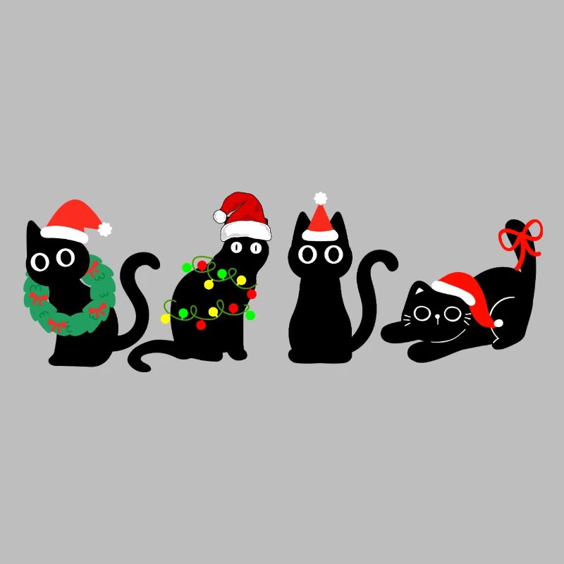Chat à Noël