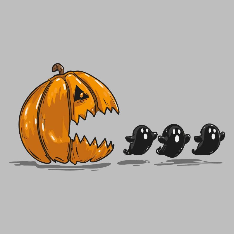 Pumpkin Stalks Halloween Ghosts