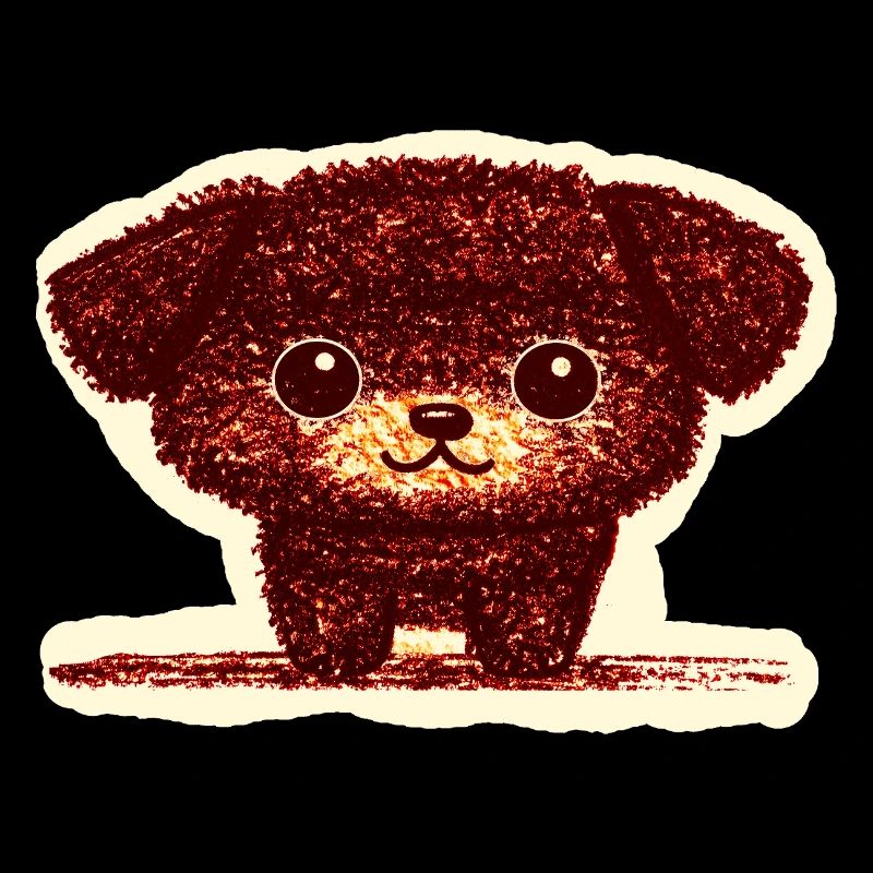 Winziges Hündchen (Rot)