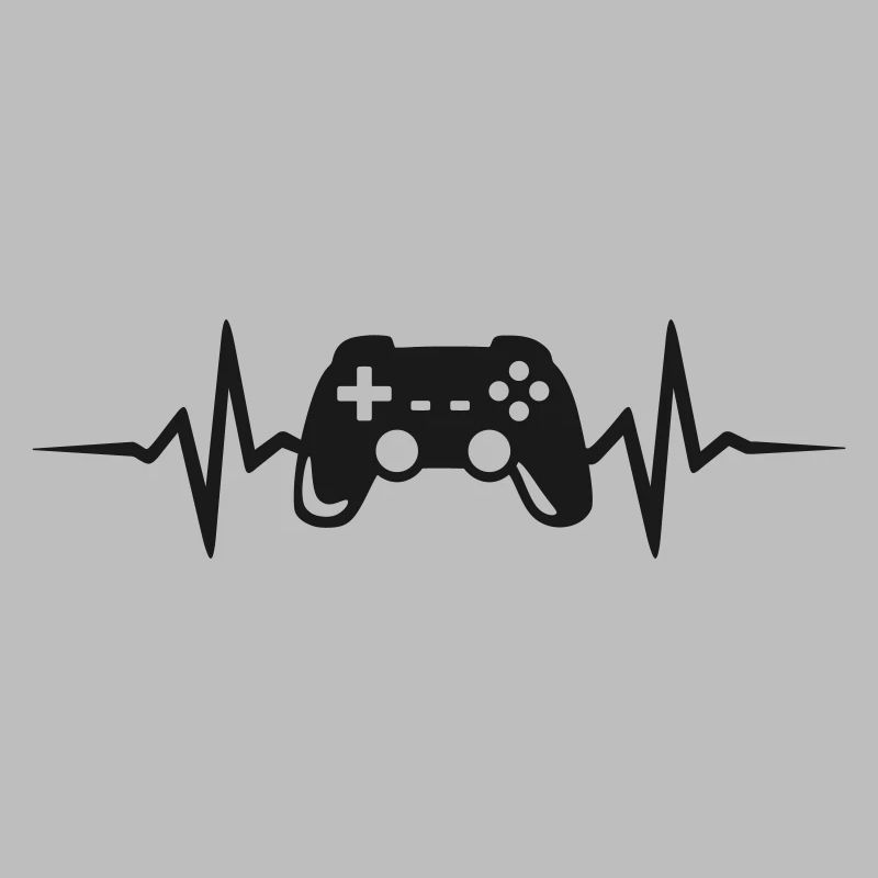 Gamer Herzschlag Gaming Controller Gamepad Zocker
