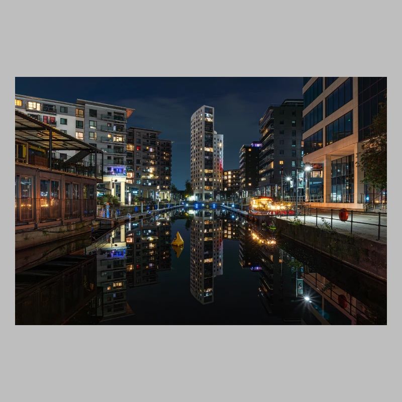 Urban Reflection At Night