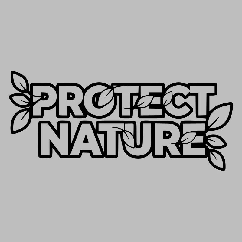 Protect Nature | Umweltschutz Statement Vektor