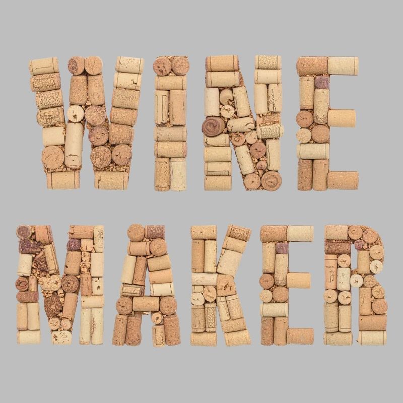 Winemaker – Real Cork Lettering Design