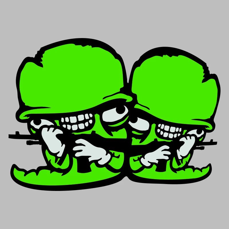 Worm Soldier Duo Crazy Helmets Weapons Team Madness