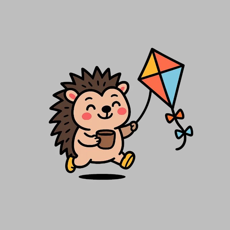 Igel mit Drachen und Becher