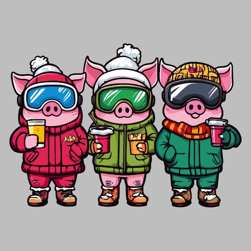 Ski Team Piglets