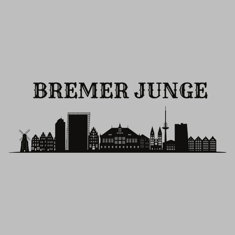 Bremer Junge Skyline Silhouette
