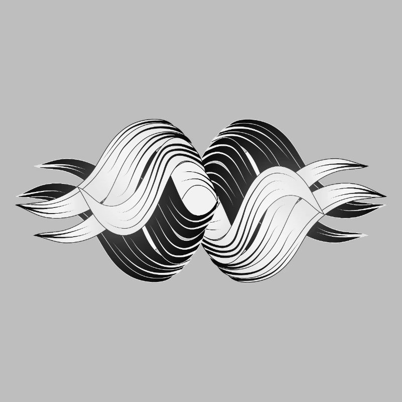 Abstrakte Formen – Dynamisches Schwarz-Weiß Design