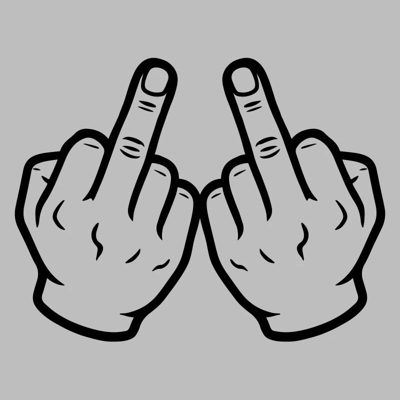 Hand Mittelfinger Frech
