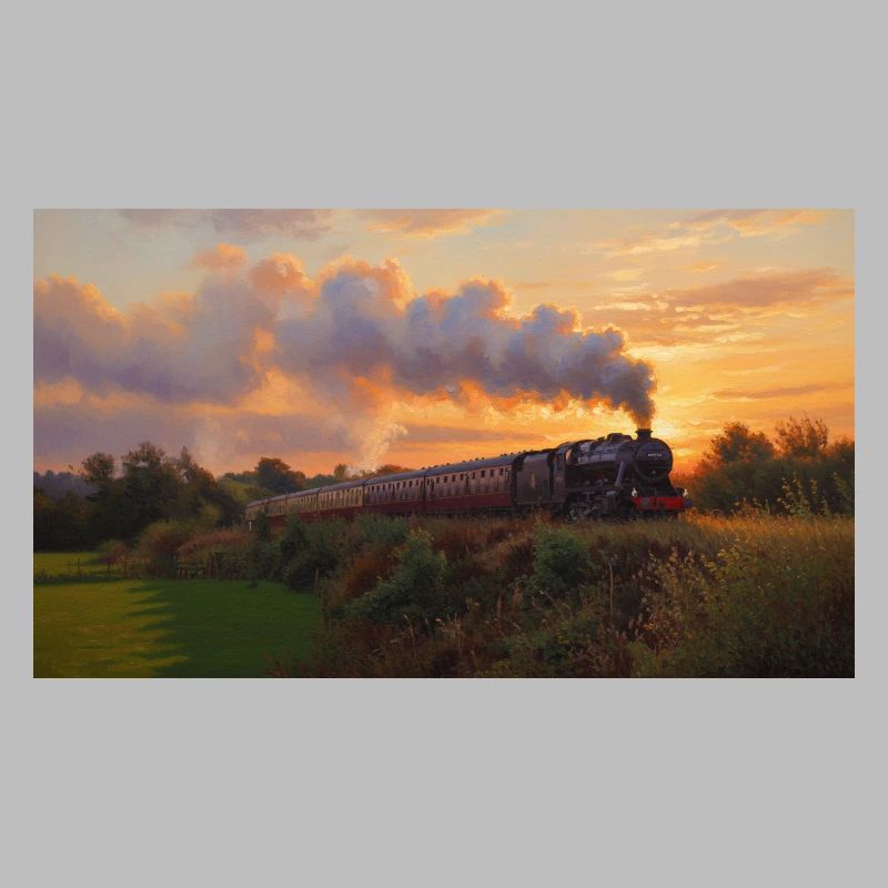 Sunset Steam Train
