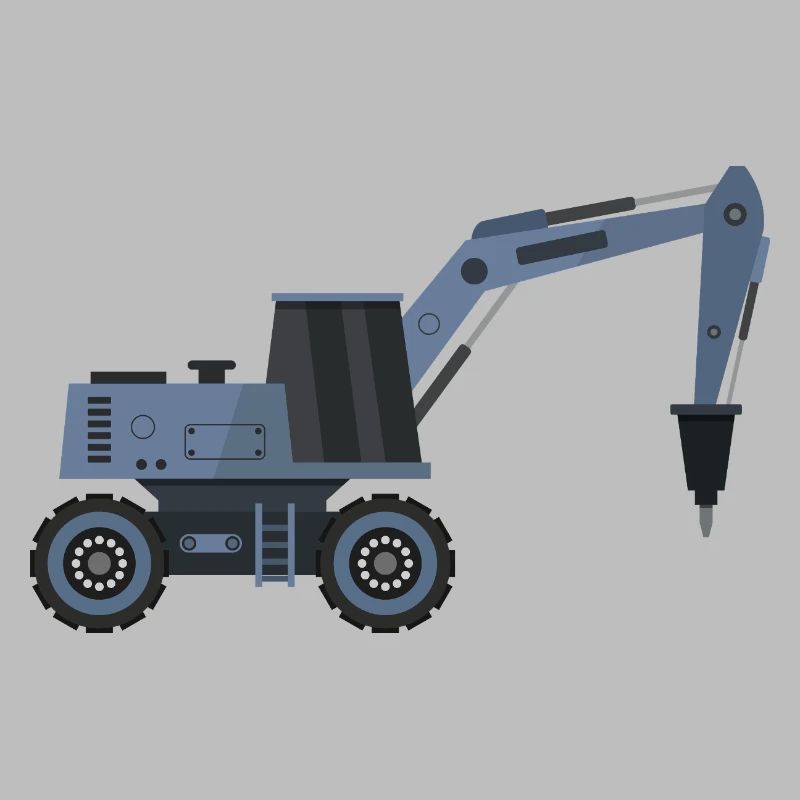 Bagger mit Hammer