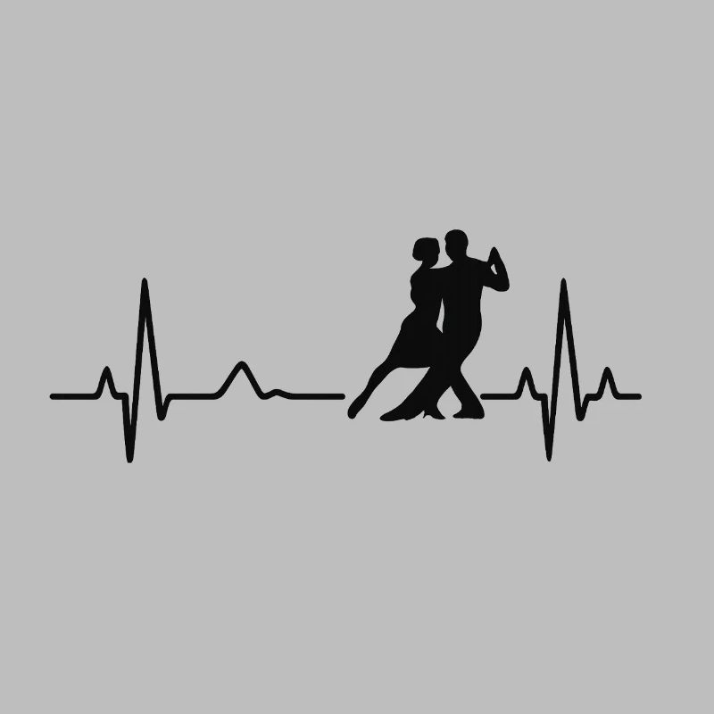 Dancing duo in heartbeat tango
